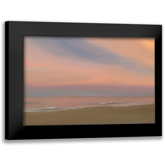Lee, Judson 24x17 Black Modern Framed Museum Art Print Titled - Beach Sunset