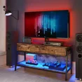 thumbnail image 2 of Bestier TV Stand for TVs up to 65" with Adjustable Wall Mount & LED Lights,Media Television Table for Living Room, Bedroom, Rustic Brown, 2 of 10