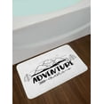 thumbnail image 2 of Saying Bath Mat, Outline Monochrome Mountain Trees and Lettering Adventure Themed Graphic, Plush Bathroom Decor Mat with Non Slip Backing, 29.5" X 17.5", Charcoal Grey White, by Ambesonne, 2 of 2