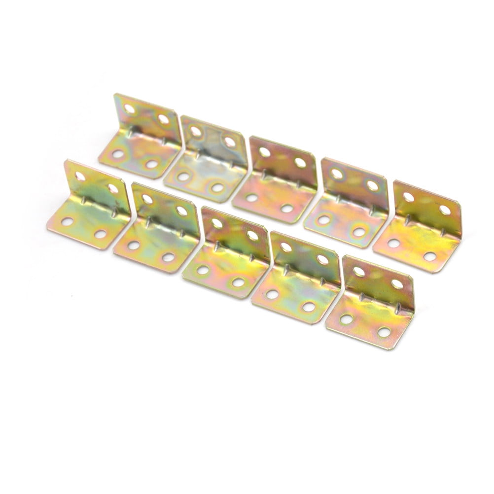 10 Pcs 25x25x16mm 90 Degree Metal Right Angle Bracket Shelf Support
