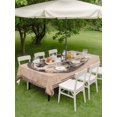thumbnail image 4 of Outdoor Tablecloth with Umbrella Hole for Patio/Picnic/Party/Camping, Blue Butterflies Flowers Waterproof Table Cloth Rectangle Table Cover Washable, Spring Vintage Botanical Beige (54"x 80"), 4 of 9