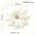 thumbnail image 3 of KOGITI Flower Pillow Cushion Round Decorative Throw Pillow,for Sofa Bed, Soft Round 15.7 Velvet, 3 of 6