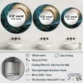 thumbnail image 4 of Designart "Majestic Motion in Teal I" Abstract Spirals Round Mirror Wall Decor Modern - Large Blue Round Office Mirror - Round Mirror - 29" x 29", 4 of 6