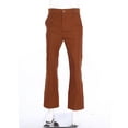 thumbnail image 2 of Kaerm Mens 70s Disco Outfits Bell Bottom Pants Slim Fit Retro Flared Trousers with Pockets Brown L, 2 of 7