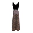 thumbnail image 3 of Conjunto Informal De Dos Piezas, Camiseta Sin Mangas Corta Y Pantalones De Pierna Ancha Con Estampado De Leopardo, Ropa De Mujer, 3 of 4
