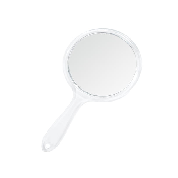 Soidarity Espejo de mano para maquillaje, herramienta reflectante Universal de doble cara, mango de aumento transparente, espejos de tocador, Difuminador de ojos