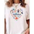 thumbnail image 1 of Australian-Themed Women's Fashion T-Shirt - Soft & Comfortable, Crew Neck, All-Season Wear, 1 of 8
