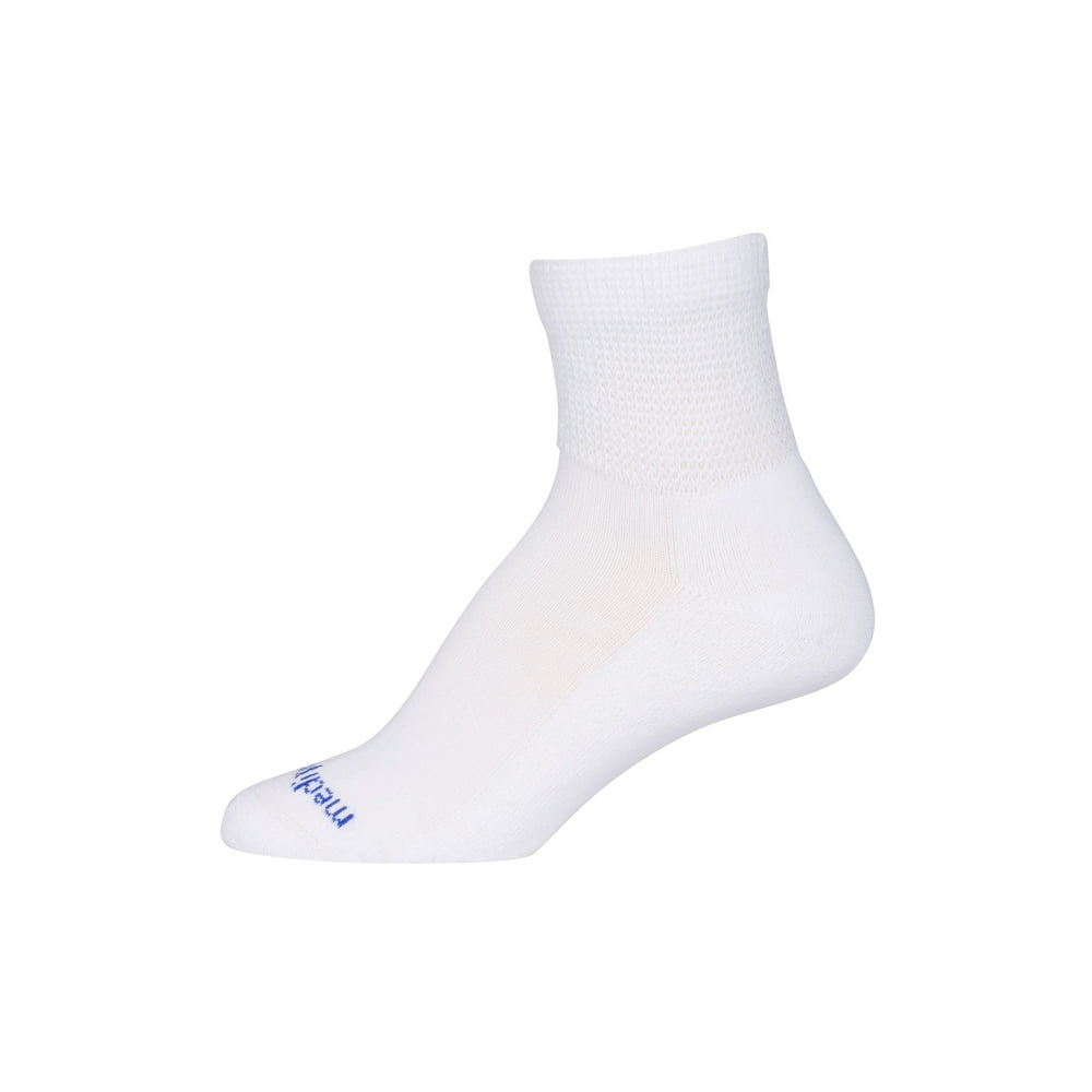 MediPeds Ladies Diabetic Quarter Socks, 4 Pairs