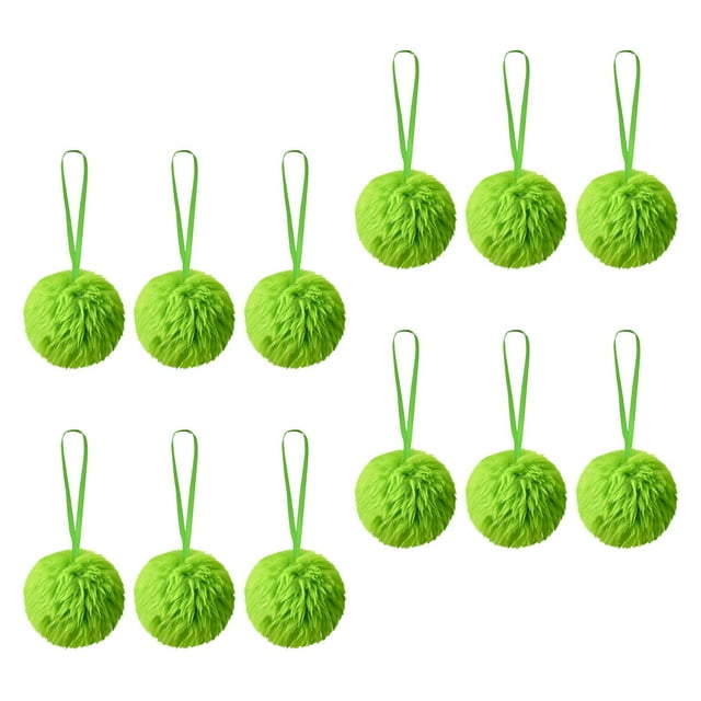12 piezas de adornos de bolas navideñas peludas Strade Fareast Limited decoración del árbol de Navidad Pelaje largo