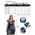 thumbnail image 7 of MURMUREY Women Plus Size Summer Casual T Shirt Dress Short Sleeve V Neck Loose Swing Midi Dress with Pockets, 7 of 7