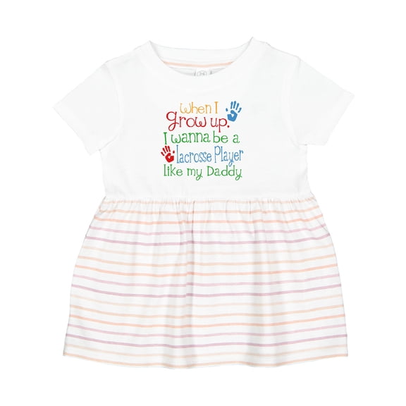 Inktastic Lacrosse Player Like Daddy Girls Baby Dress