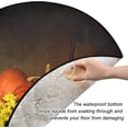 thumbnail image 3 of Fall Pumpkin Flowers Christmas Tree Mats Waterproof Tree Skirt, Autumn Floral Retro Xmas Tree Stand Tray Mat Floor Protector Pad for Holiday Party Decoration, 28.3", 3 of 6