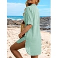 thumbnail image 3 of Anygrew Women's Swimsuit Coverups Bikini Coverup Beachwear Women Beach Dress Flower Motif, 3 of 7