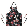 thumbnail image 2 of Pioneer Flower Floral Print Pattern Apron-Garden Aprons for Women with Pockets-Cotton Linen Waterproof Kitchen Cooking Gardening Aprons Adjustable for Kitchen,Cooking,BBQ and Salon 33x27 Inch, 2 of 7