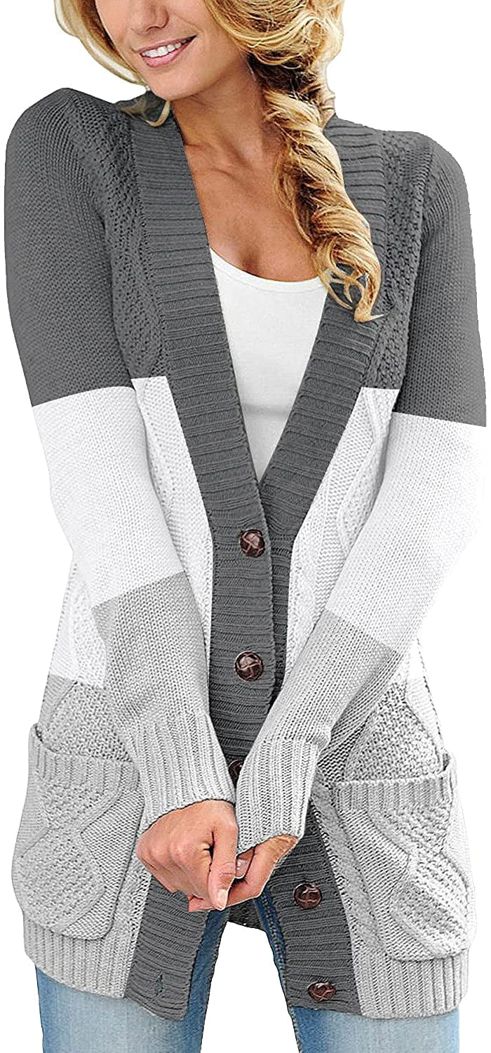 Open Front Sweater Cardigan with Pockets