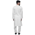 thumbnail image 3 of Atasi Solid Long Kurta For Men Mandarin Collar Casual Party Dress Shirt, 3 of 5