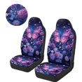 thumbnail image 3 of Uorisanigo Car Seat Covers for Front Seats, 2 Pack Premium Purple Butterfly High Back Seat Cover, Easy Installation, Bucket Seats Covers Universal Fits Most Car Truck Van and SUV, 3 of 7