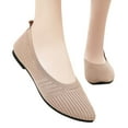 thumbnail image 3 of Sngxgn Women's Flats Shoes Ballet Flats Dress Shoes Comfortable Slip on Shoes for Women(Beige,37), 3 of 8