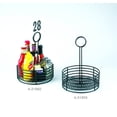 thumbnail image 2 of G.E.T. Round Metal Table Top Condiment Caddy with Number Holder 7.5", Black, 2 of 5