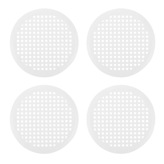 Uxcell 3.1 Inch (80mm Openings) Round Air Vent Cover, 4PCS Plastic Circular Soffit Exhaust Vent Mesh Hole Ventilation Grille Cover for Bathroom Office Home Kitchen, White