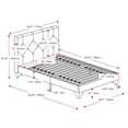 thumbnail image 3 of CorLiving Nova Ridge Upholstered Adult Twin Size Platform Bed Frame with Headboard - No Box Spring Required, 3 of 9