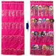 thumbnail image 1 of Organizador de almacenamiento de juguetes para colgar sobre la puerta con 24 bolsillos transparentes, muñecas Barbie y más almacenamiento para coleccionables (rosa), 1 of 5