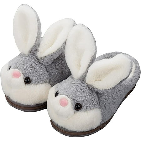 

PIKADINGNIS Fuzzy Bunny Slippers for Girls Warm Winter Slippers Women Home Slippers Plush Animal Slippers Pink Slippers