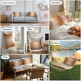 thumbnail image 6 of Burnt Orange Outdoor Pillow Covers Pack of 2 Ombre Solid Color Gradient Modern Art Waterproof Throw Pillow Covers Decorative Cushion Cases for Patio Garden Tent Balcony Couch 20x12 inch, 6 of 8