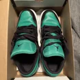 thumbnail image 3 of Ni - ke Ni - ke Air Jordan 1 Low Lucky Green Black Men Classic Casual Shoes AJ1 553558-065, 3 of 5