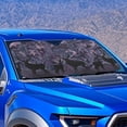 thumbnail image 4 of Xixirimido Car Windshield Sun Shade Foldable Sunshade Front Window Cover Sun Visor for Trucks SUVs Sedan Universal Car Interior Accessories, Hunting Deers Purple Forest Camo, 4 of 8
