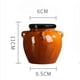 thumbnail image 4 of Olla de almacenamiento de cerámica con tapa Accesorios de adorno tradicional con asas Conjunto de contenedores Regalo sellado para Pickels Cocina B perfecl Almacenamiento de cerámica, 4 of 4