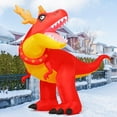 thumbnail image 6 of GOOSH Christmas Inflatables 6 FT Christmas Dinosaur Inflatable with Built-in LEDs, Dinosaur Christmas Inflatable Blow up Dinosaur Christmas Inflatables, Outdoor Christmas Decorations for Xmas Holiday, 6 of 7