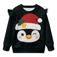 thumbnail image 6 of DISNIMO Girls Christmas Sweatshirt Crewneck Pullover Tops Penguin Printed T-Shirts Long Sleeve Blouses Tops for Toddler Girls 7-8 Years, 6 of 7