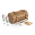 thumbnail image 2 of Picnic Time Verona Wine & Cheese Picnic Basket - Wicker Wine Tote, Pine Green, 2 of 5