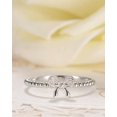 thumbnail image 2 of HeartsAndYou Bow Knot Ribbon Engagement Ring for Women 0.25ct Round Cut Moissanite 18k White Gold Over Silver, 2 of 9