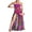 Purple, variant on Rdhnmea Women Tube Top Dress Tiger Stripe Mesh Patchwork Maxi Dress Strapless Sexy High Slit Long Dresses Party Clubwear Night Out Streetwear