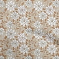 thumbnail image 1 of oneOone Georgette Viscose Light Brown Fabric Floral Retro Sewing Craft Projects Fabric Prints By Yard 42 Inch Wide, 1 of 5