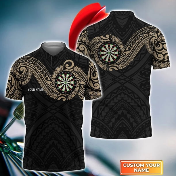 Polo con estampado 3D de dardos para hombre, camisa de manga corta con nombre personalizado, informal, de calle, de verano, WK20XXXL Gao Jinjia LED