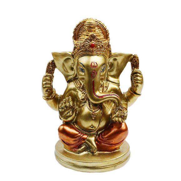 Indian God Lord Ganesha Statue - Hindu God Ganesh Idol for Car Dashboard - India Wedding Diwali Gifts Meditation Yoga Room Altar Decoration
