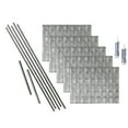 thumbnail image 1 of FASÄDE Traditional Style 6 Decorative Vinyl Backsplash 15 sq ft Kit in Crosshatch Silver, 1 of 6