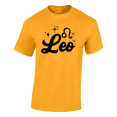 thumbnail image 2 of Respect My Tshirt - Leo Zodiac Sign Graphic T-Shirt, Astrology Symbol Design, Crew Neck, Gold, 2X, 2 of 3