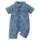 thumbnail image 1 of Gibobby Mamelucos para bebe niño Boys Summer Climbing Gear Lapel Animal Pattern Baby Onesie Summer Gear para edades de 0 a 18 meses(Azul, 9-12Meses), 1 of 5