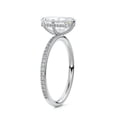 thumbnail image 3 of Bow Jewel 1.6 Ct Emerald Cut Lab Created Diamond Engagement Ring for Women - 14K White Gold Plated Ring - Hidden Halo Style Ring - Anniversary Ring for Women, 3 of 3