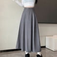 thumbnail image 5 of Llgiddwo Long Skirts for Women Fashion Elastic Waist Casual Business Work Button Skirt with Pocket Summer Womens Maxi Skirt, 5 of 7