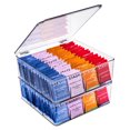 thumbnail image 1 of Sorbus Stackable Tea Bag Organizer with Hinged Lid, 12 Compartments, Plastic Tea Storage Holder for Kitchen, Set of 2, 1 of 9