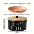 thumbnail image 2 of Stylish Wooden Coffee Filter Holder with Lid, Dust-Proof Storage Caddy for Coffee Bar & Kitchen Counter, 2 of 5