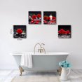 thumbnail image 3 of -Zen Bathroom Wall Art Rose Picture Black and Red Wall Decor Flower Canvas Prints Meditation Poster Framed Wall Art for Living Room Bedroom Accessories Room Décor Spa Stone Decorations, 3 of 6
