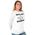 thumbnail image 3 of Funny Cute Matching Set Weird Couple Women Plus Size Long Sleeve Graphic Tee Brisco Brands 2X, 3 of 6