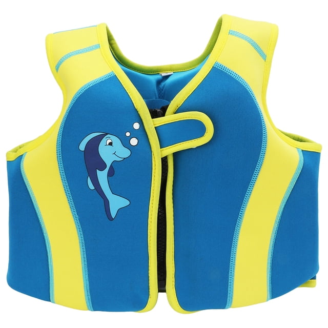 Chaleco Salvavidas ANGGREK Neopreno Diseño Gancho Aleta natación Niños Azul GH2714