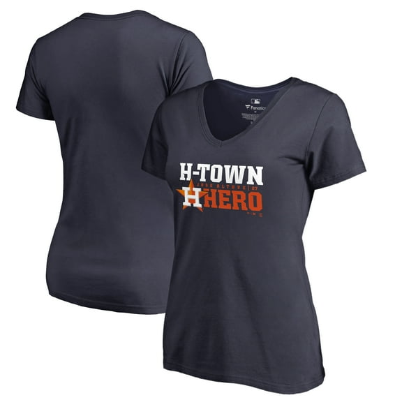 Women's Jose Altuve Navy Houston Astros Player Hometown Collection V-Neck T-Shirt
